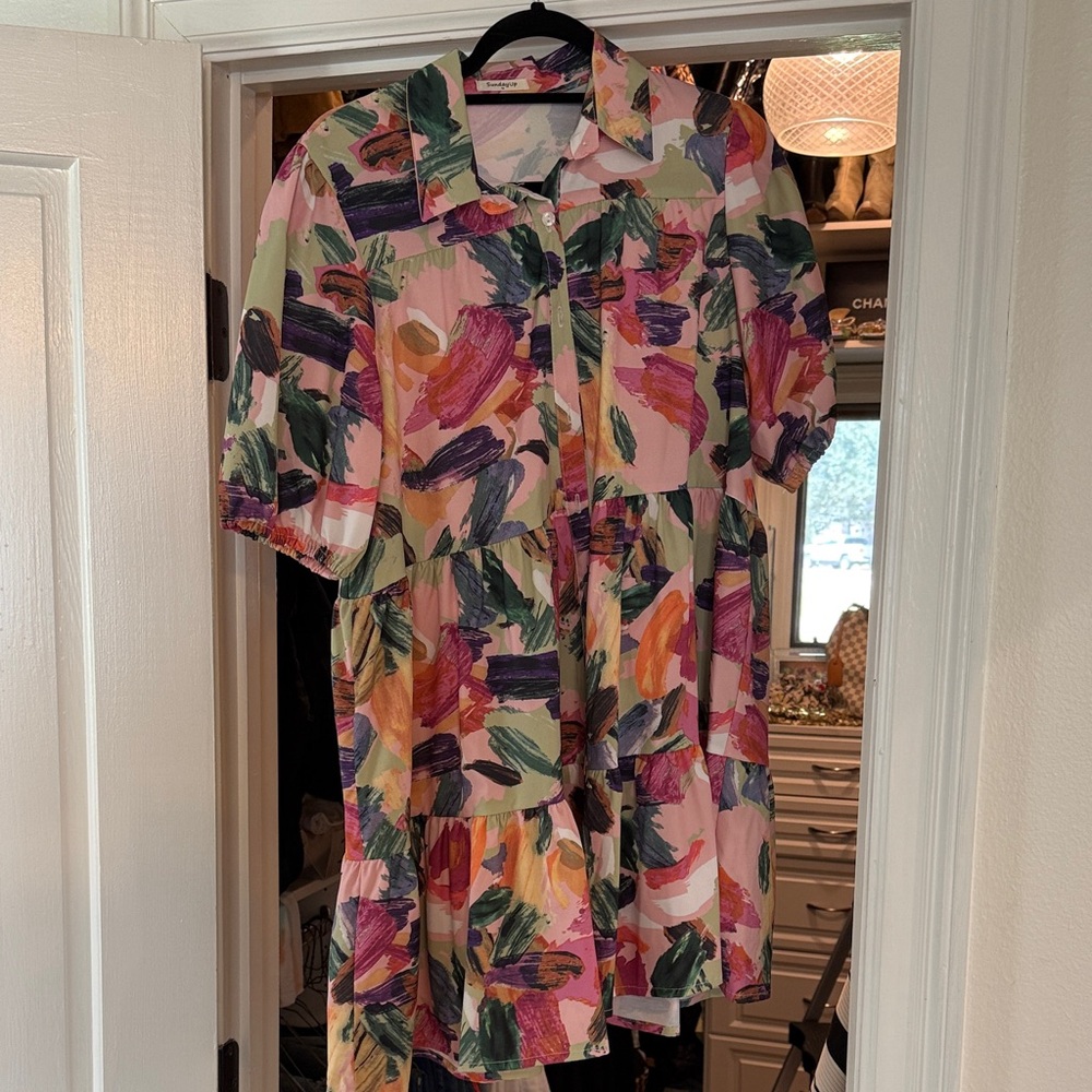 Sunday Multicolor Abstract Dress